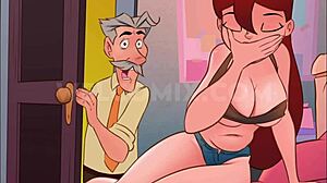 Chubby 18 Year Old Teen Handles Monster Cock Animation For Old Man In Big Ass Hentai Scene