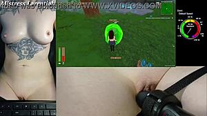Naked Gamer Girl Tackles Tropical Monster Hentai Survival
