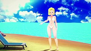 Android 18 forces Videl to pleasure Roshi with a steamy blowjob in Dragonball Zex 7 by FantasyKing3.