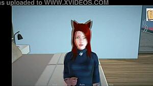 Brunette milf with big ass and small tits explores her new family in part 38