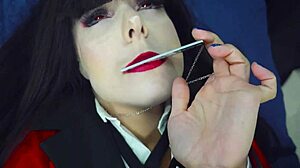 Holy crap, Yumeko Jabami from Kakegurui takes 100 anal pounding as a total slut!