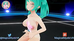 magical girl vtuber teases with wand and solo play