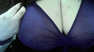 Chubby Milf Exposes Big Tits While Watching Hentai on Webcam