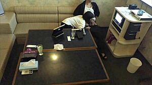 Amateur couple gets horny at karaoke for sex