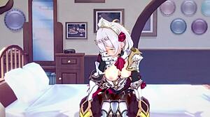 noelle dominates aether with raw, intense banging in genshin impact sex