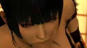Nyotengu from Dead or Alive appeared in a futanari anime animation compilation.