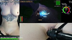 Naked Gamer Girl Tackles Tropical Monster Hentai Survival