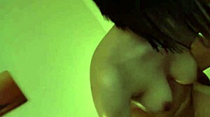 为什么不试试狗爬式与这个可爱亚洲妹在POV中喷水？