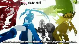 Black Rock Shooter 04 has intense anime action, she explained excitedly.