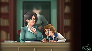 Summertime Saga ep 101 - busty professor rides and dances on my cock!