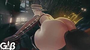 “准备好我的第一次狂野动画，带有深层内射动作，在3D卡通风格中？”