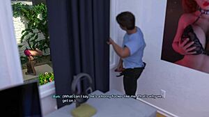 Horny Stepmom with Fake Tits Squirts Imagining Stepson Fuck