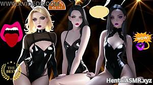 horny hentai girls affirm their pussies with licking motivation