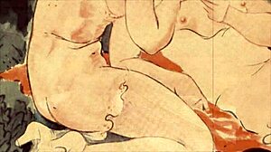 Vintage erotic drawings showcase retro comic animations with sensual themes