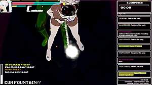 Athena Airis masturbates with big tits in 3D cartoon hentai boob scene