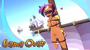 Oh man, Shantae is trying so hard not to escape in this wild animation