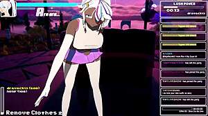 Athena Airis masturbates with big tits in 3D cartoon hentai boob scene