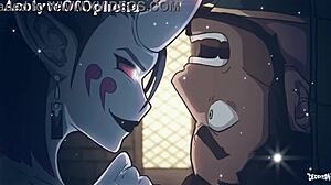 Rave HMV特色脉动节拍和蒸腾的hentai场景