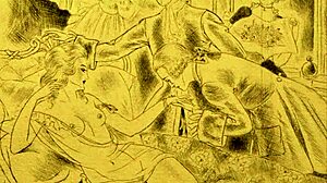 Vintage erotic drawings showcase retro comic animations with sensual themes