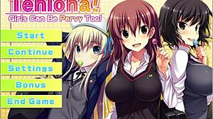 Tenioha pervy girls finale with Matsuri riding cowgirl on me