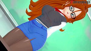 Videl fucking Roshi with big tits in Dragon Ball Zex 3D hentai anime fantasy