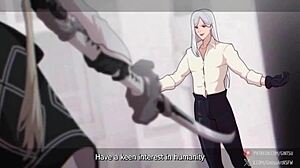 2B Lost to Adam in Intense Anal and Blowjob Action. See Her Struggle!