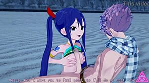 Wendy and Natsu explore forbidden desires in Fairy Tail hentai with teen tits