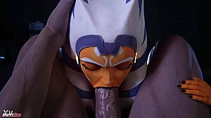 Ahsoka Tano Blowjob in Star Wars Rule 34!