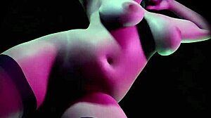 Hot Cougar Striptease with Big Tits Dancing in 3D