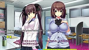 tenioha 2 ayane lust route part 3 - she's sucking my dick in the bathroom with big tits titty fuck 😈