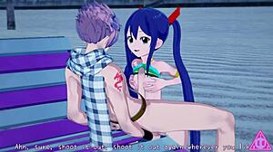 Wendy and Natsu explore forbidden desires in Fairy Tail hentai with teen tits
