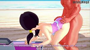 Videl fucking Roshi with big tits in Dragon Ball Zex 3D hentai anime fantasy