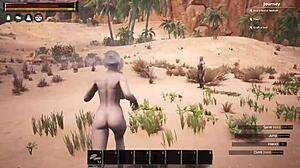conan exiles第5部分带来性感群交，群交和bdsm动作在hentai中