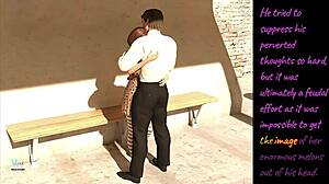 Hentai Cat Girl Shares Lovey Dovey Moments with Husband in Outdoor Public Doggystyle and Missionary Creampie