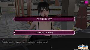 Ep3 Luna! Masturbating in Washroom with Dildo Next Door