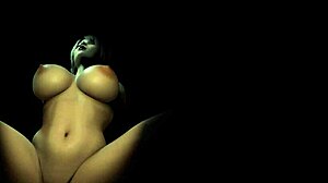 in this animation, 2b from nier automata encounters a big cock monster