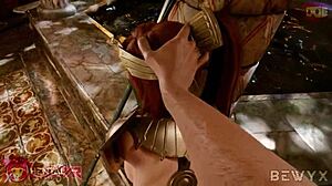 普里姆罗斯在澡堂狗爬式被操 大奶红发乳头和屁股在Hentai动画中