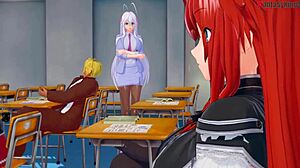 Rias Gremory邀请在浴室性爱HS DXD