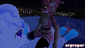 Yo, check out VRChat Draco banging Alolan Vulpix in wild monster action!