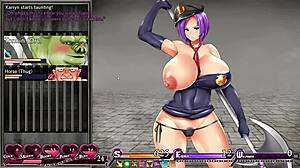 Karryns Prison Hentai Game Ep 8 Shows The Monster Orc Falling Deeply For The Huge Tits Warden Girl. Romantic Femdom Moments Unfold With Her Skirt And Asian Charm.