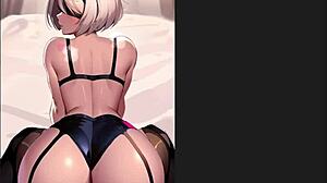 Nier 2B's Intense Doggystyle Creampie Squirting Orgasm On Big Ass Waifu