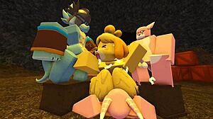 Whorblox Brothel Pitfall 2: Wild Fucking Action with Pregnant Furry Hentai Babes!