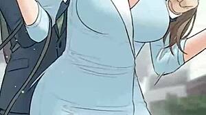 Free site hentai webtoon features the neighborhood celebrity in sexy interracial action.