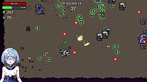 Brotato gameplay features big tits and oppai in hentai action