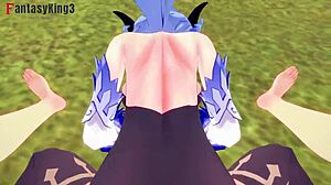 Ganyu gets creampied hard in Genshin Impact sexy animation.