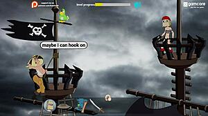 Pirate ship parody with big tits milf in fuckerman game