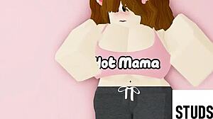 Brunette Step Mom Milf Poses Naked in Roblox Photo Shoot