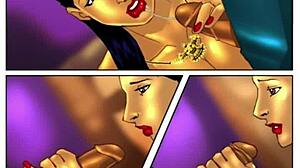 Savita Bhabhi takes on two cricketers