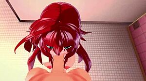 Rias Gremory lures me for bathroom sex in HS DxD NTR.