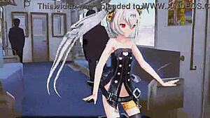 mmd alice doing an extended hentai dance outdoors